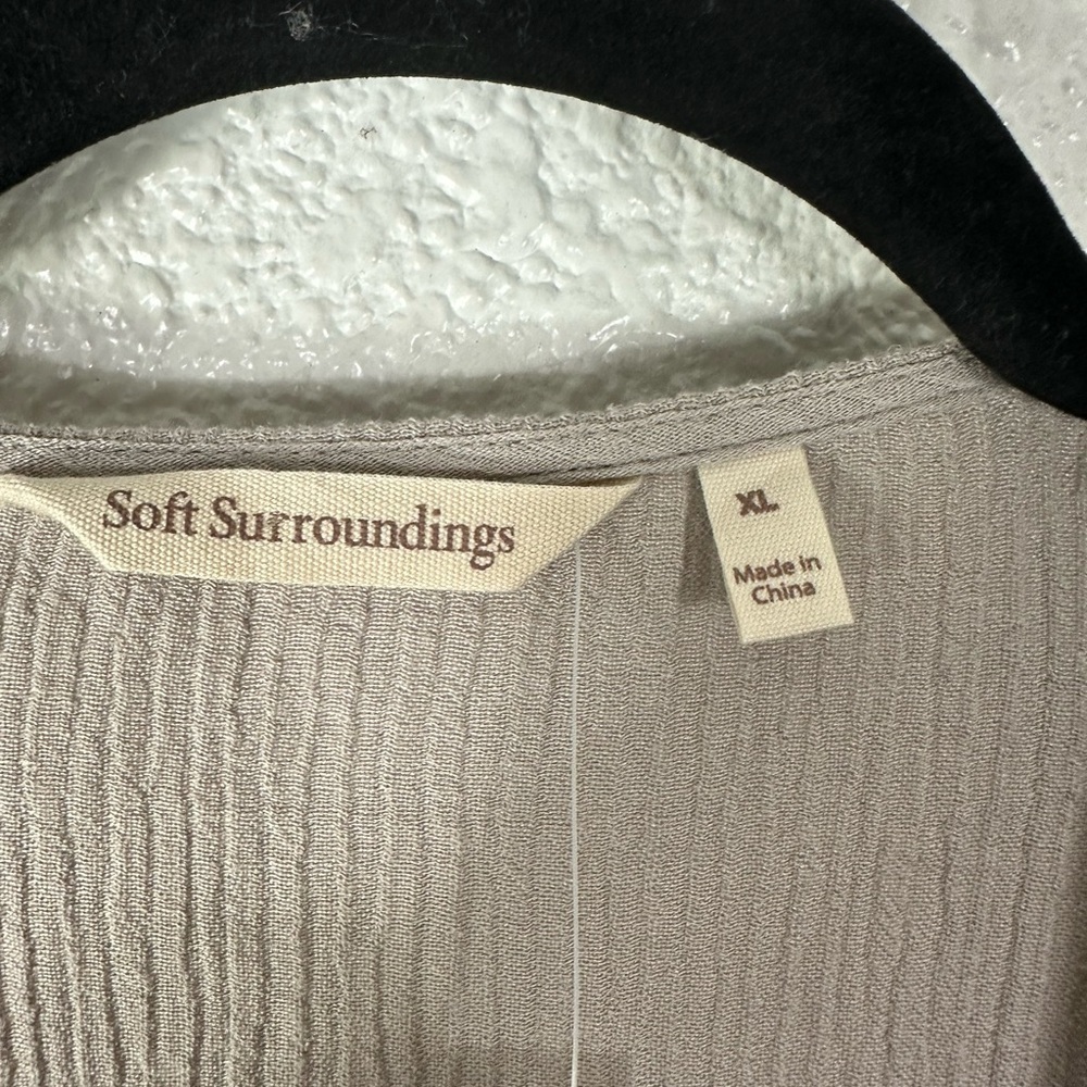 Soft Surroundings Oceo Gauze Topper Pebble Taupe Size XL NEW NWT - Picture 4 of 8